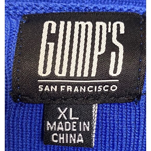 GUMPS San Francisco Blue Open Front Cardigan Long Sleeve Size XL Women - Picture 2 of 3